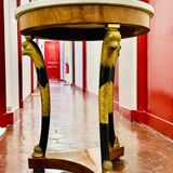 Empire marble pedestal table