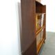 Donker vintage fineer design vitrinekast Jirak, boekenkast