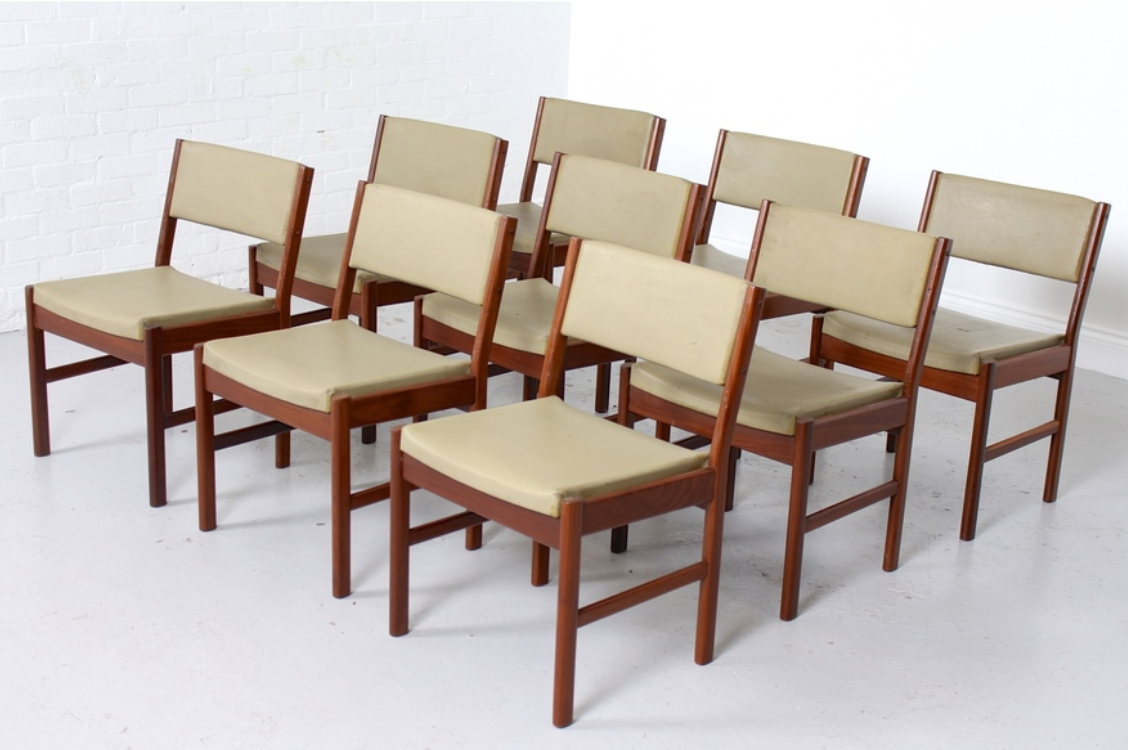 Vintage teak lounge chairs, Denmark, by MCM
