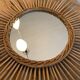 Miroir soleil rotin vintage