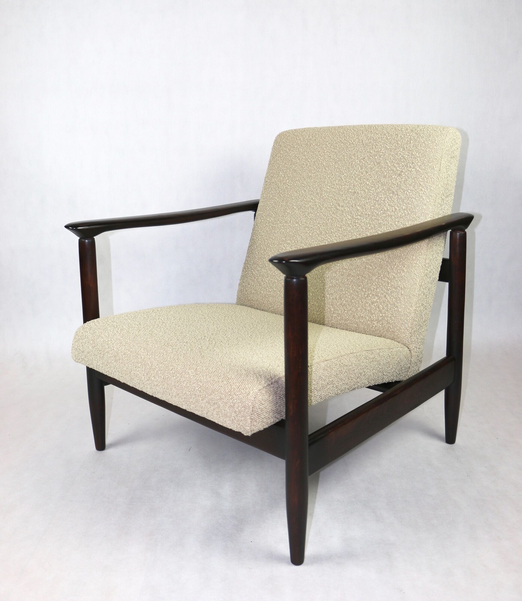 Beige Boucle GFM-142 Armchair by Edmund Homa, 1970s