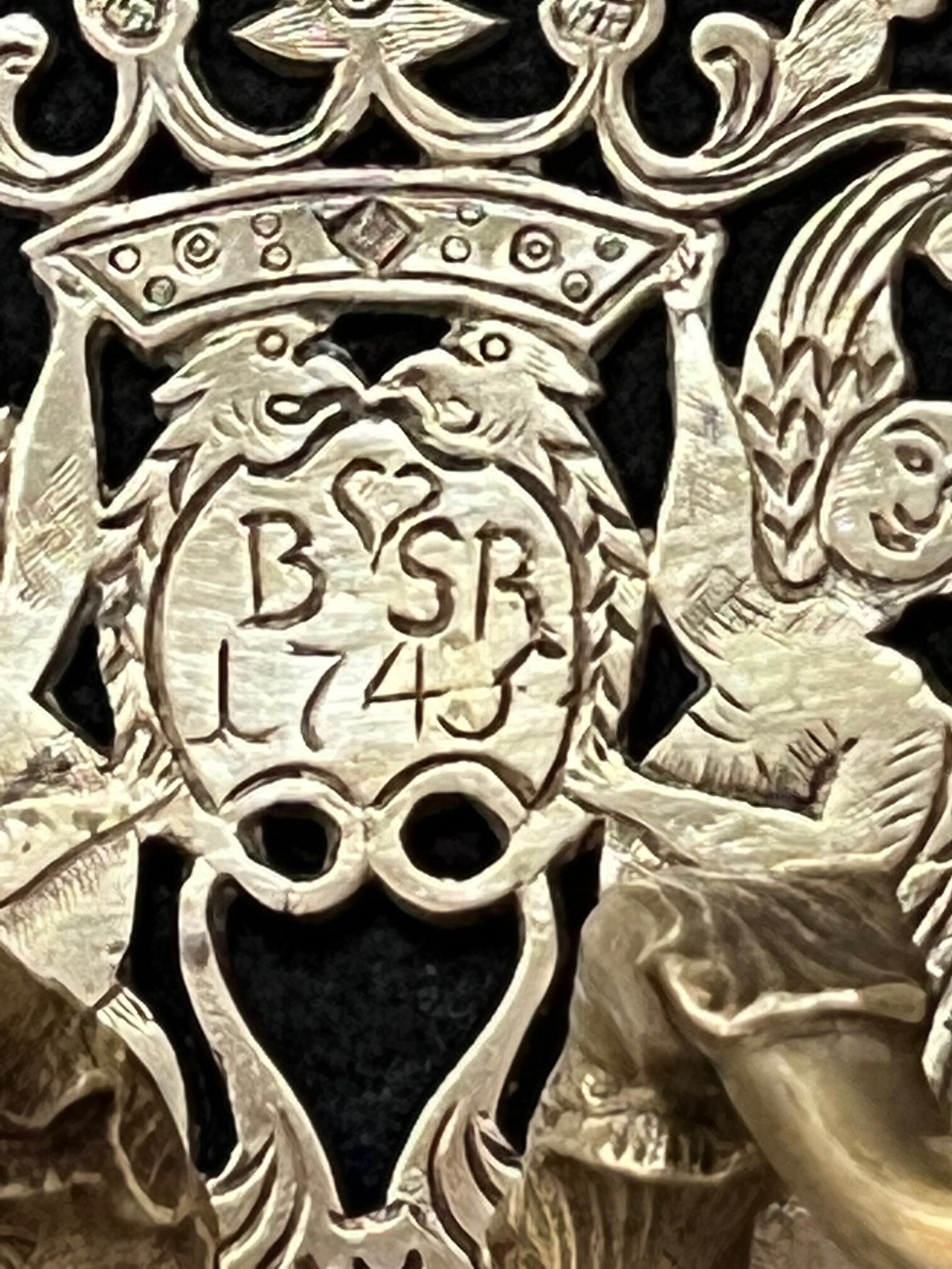 Wall candlesticks dated 1745