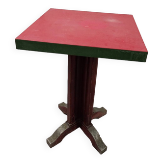 Bistro table with red formica top from the 50s