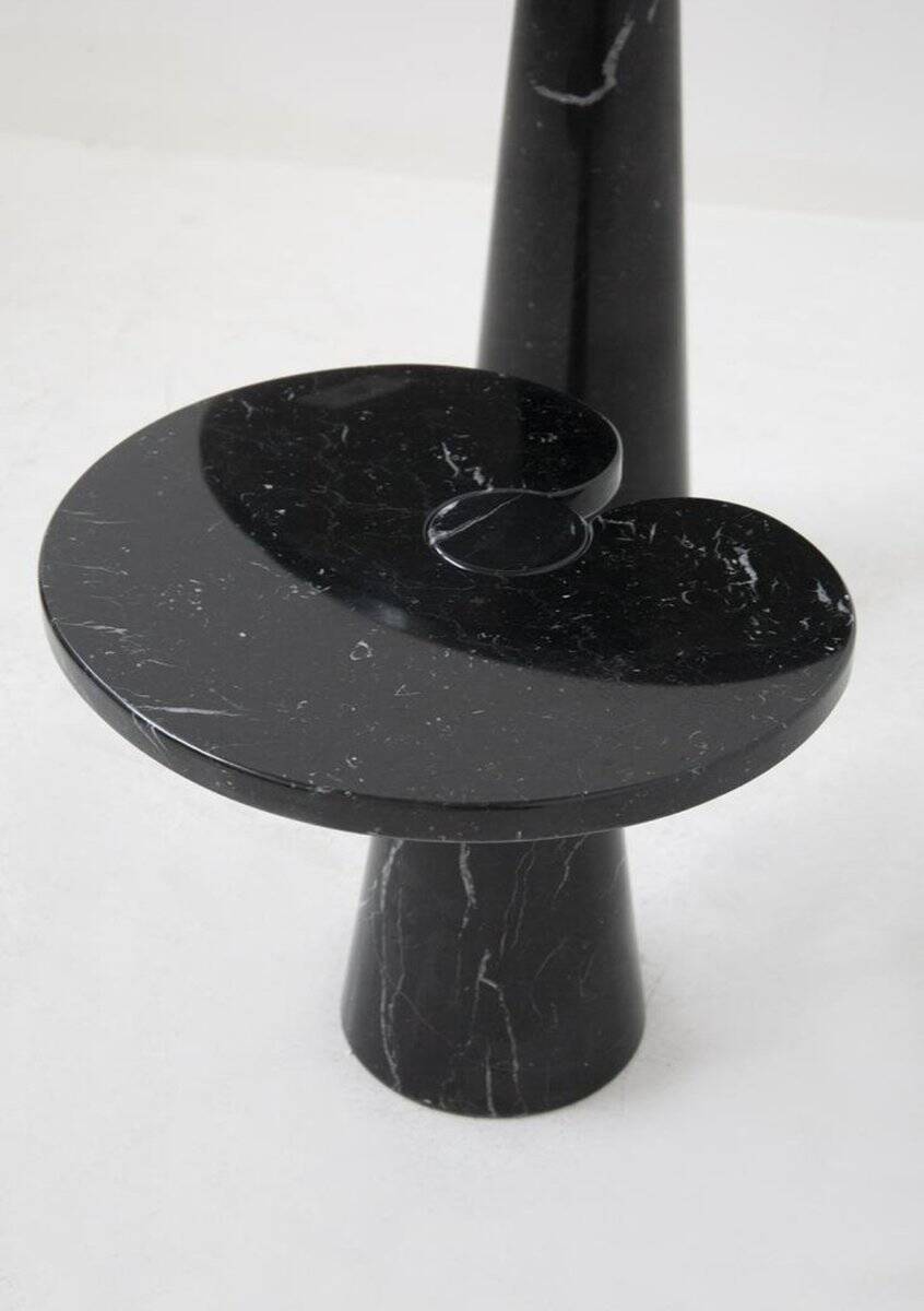 Black Marble Eros Coffee Tables by Angelo Mangiarotti for Skipper, 1980s, Set of 2