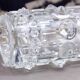 Vintage moulded glass vase Sklo Union 1970