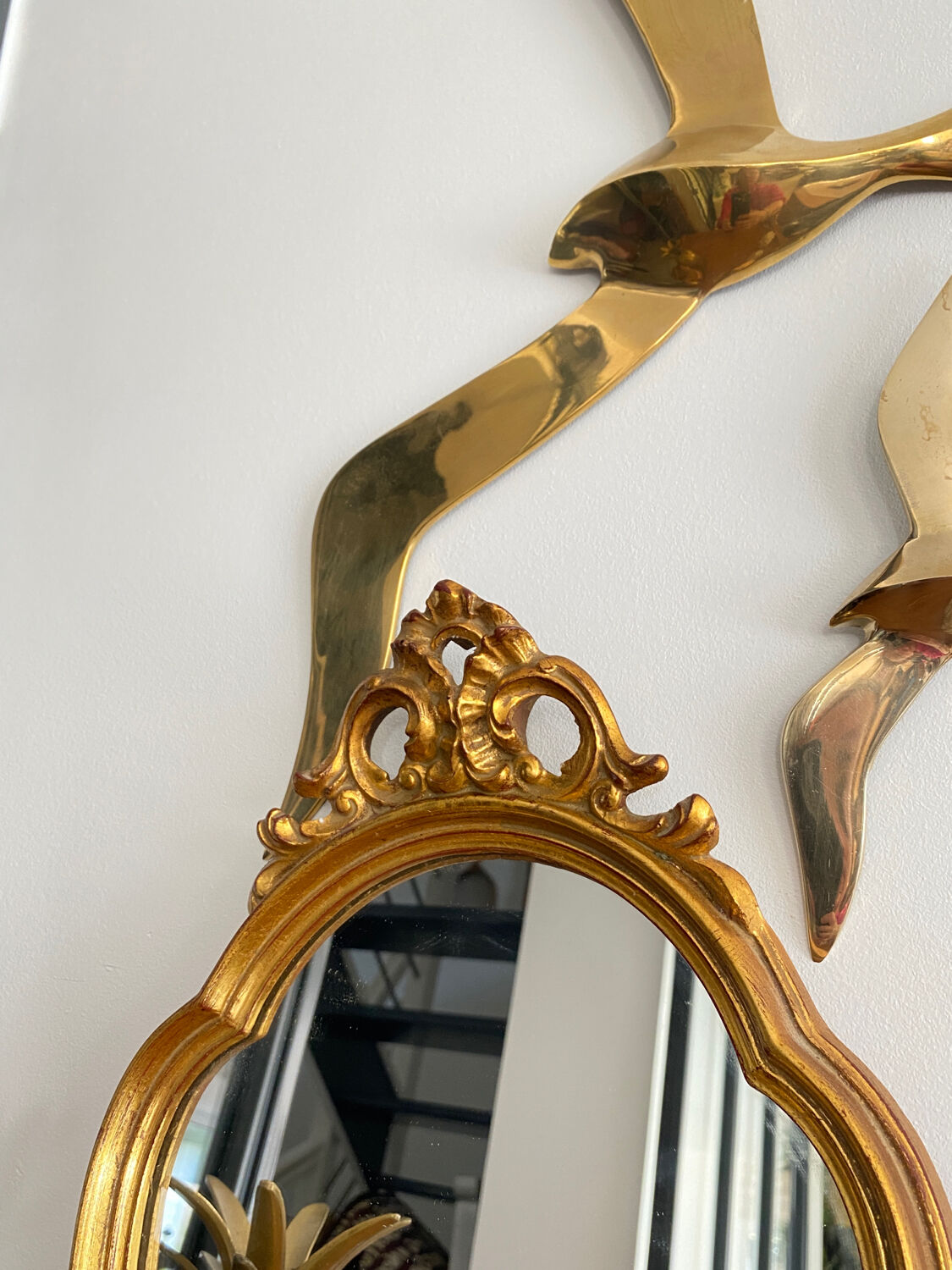 Old gilded mirror 40x24 cm