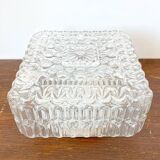 Ceiling lamp or wall lamp in square glass