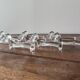 10 Fox glass knife holders 60s