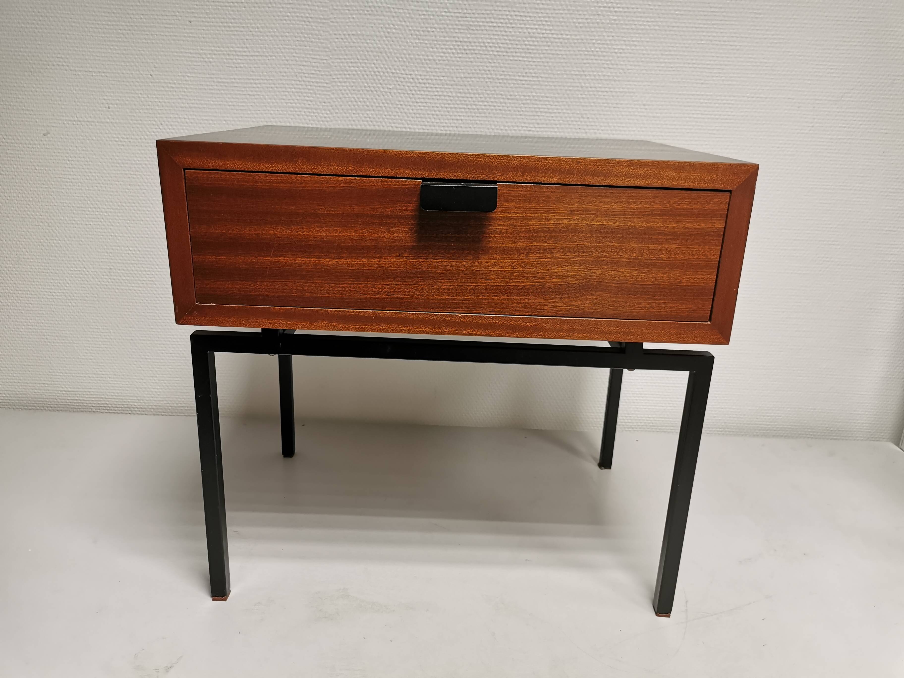 Pair of bedside tables / vintage sofa end, design 50s 60s