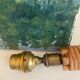 Lampe rotin, câble 2 m, interrupteur vintage