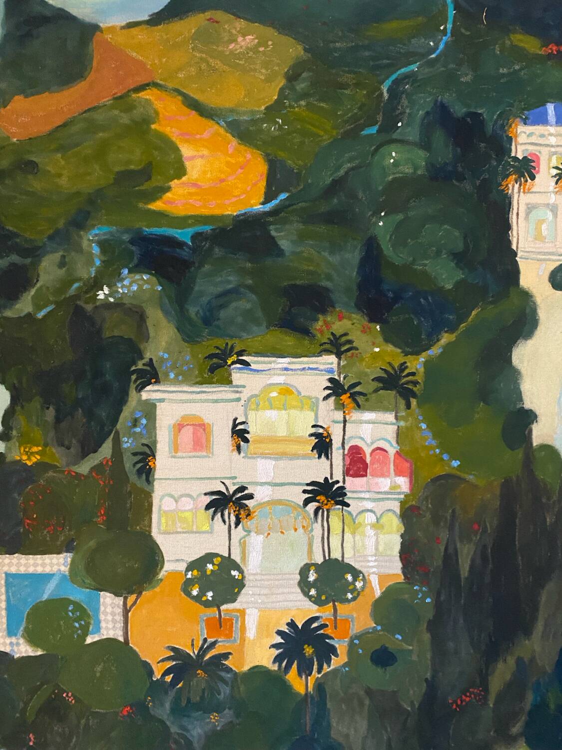 20th century villa landscape