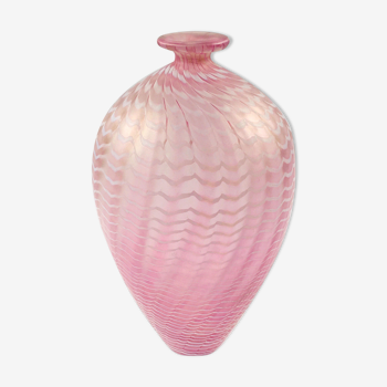 Signed Scandinavian Vintage Glass Vase 'Minos' by Bertil Vallien for Kosta Boda, Sweden, 1980s