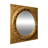 Large Louis XVI style mirror in gilded wood and composition – Early 20th century.