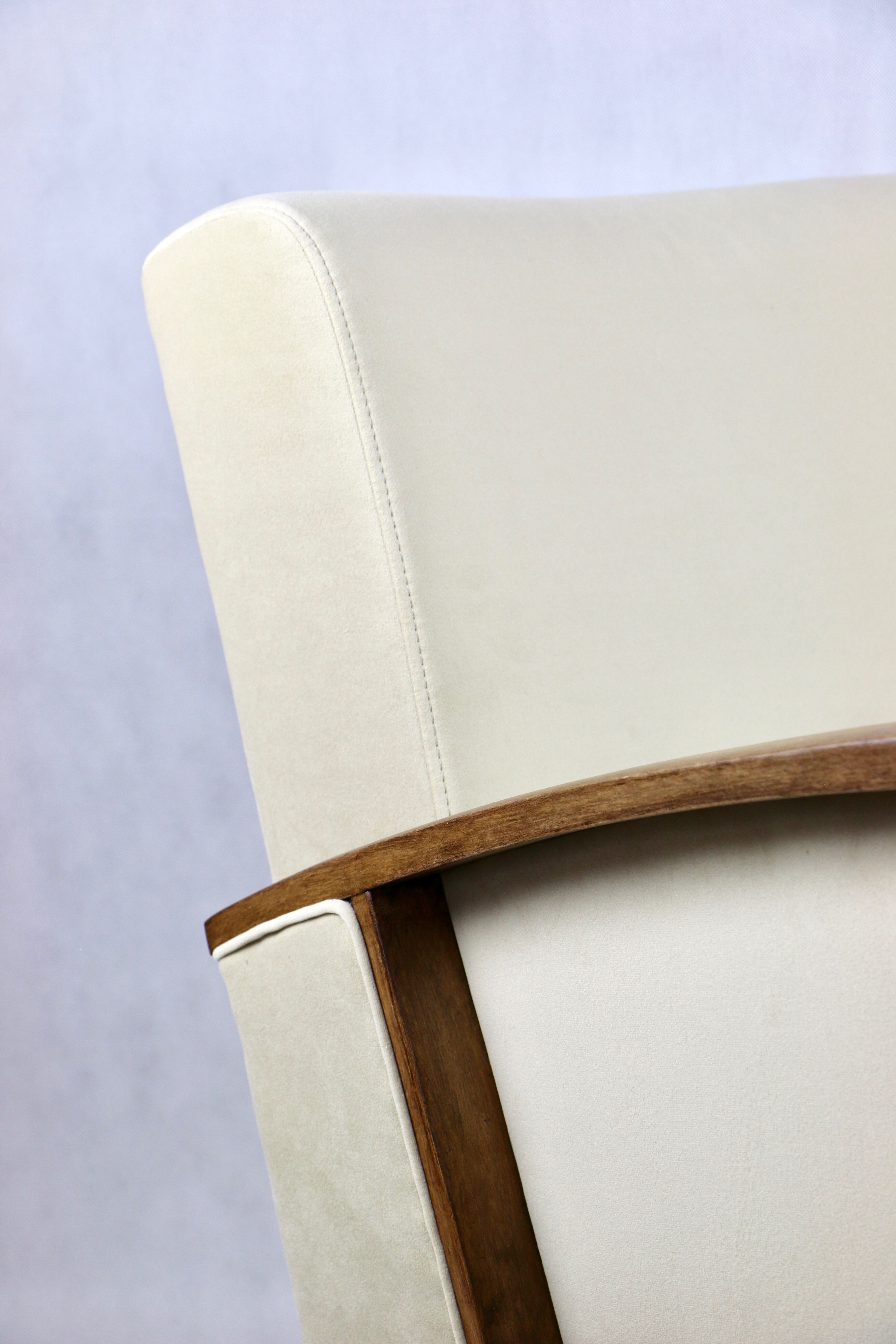 German Art Deco Beige Armchair, 1960s