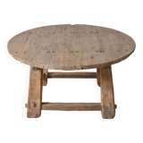 Xianping - Antique round coffee table in solid elm no. 3