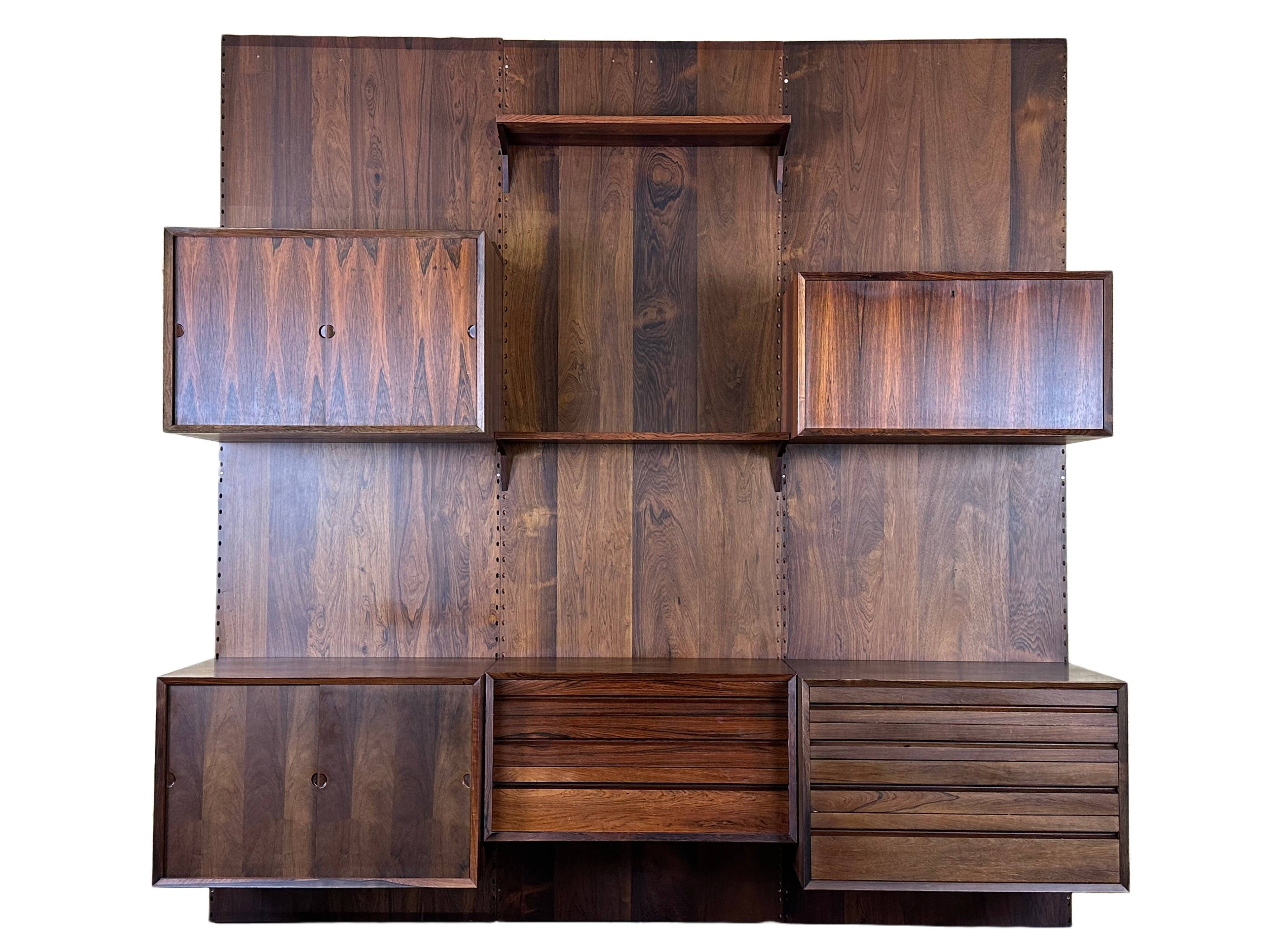 1960s 1970s Rio Rosewood Shelving System by Poul Cadovius for Cado Denmark
