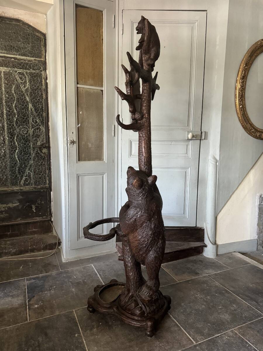 Bear coat rack, Black Forest, 19th century