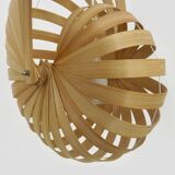 Nautilus pendant light made of wooden slats, 2000s