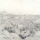 Félix BENOIST, Presumed View of Grasse. Pencil drawing, 19th century.
