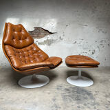 Vintage armchair with ottoman Artifort F588