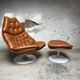 Fauteuil vintage avec ottoman Artifort F588
