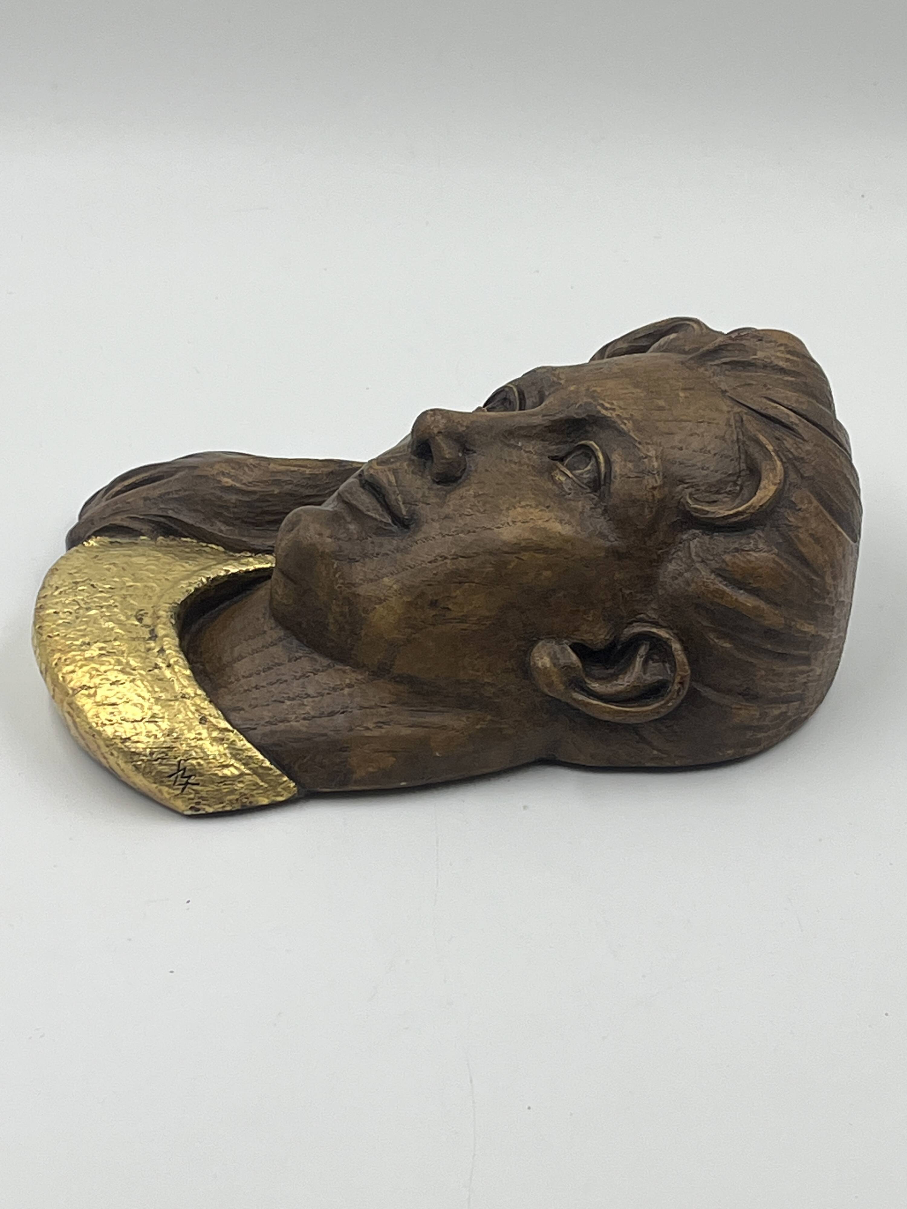 High-Relief Gilded Plaster The Inspired – After Raoul Larche