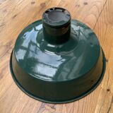 Industrial enamelled metal lampshade