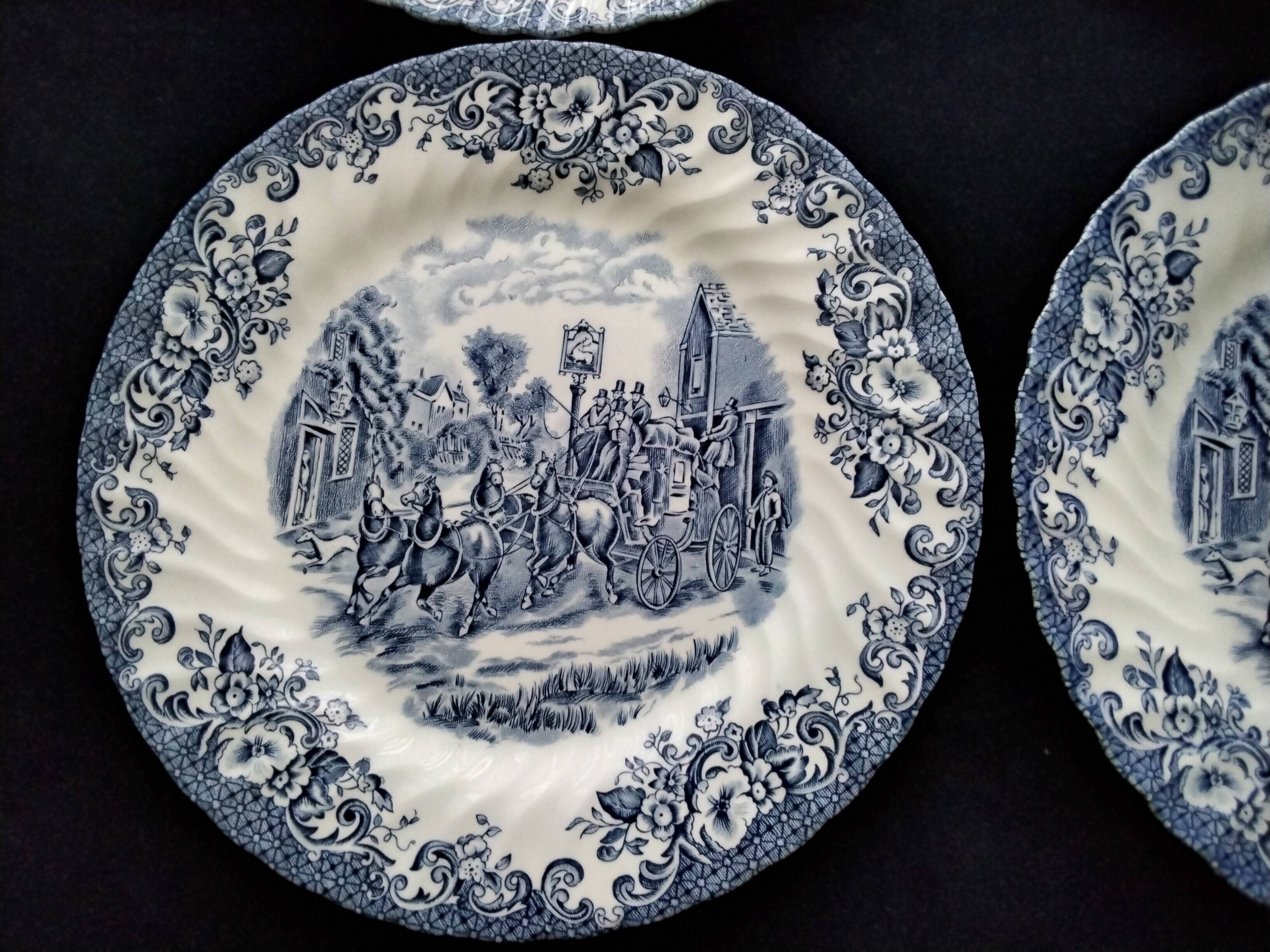 4 Johnson Bros porcelain dinner plates