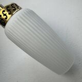 Set of 3 vintage opaline wall lights