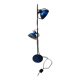 Adjustable floor lamp blue metal and chrome