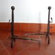 Pair of moors, ancient wrought iron channels from the 17th century