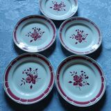 Set of 5 Badonvillers plates