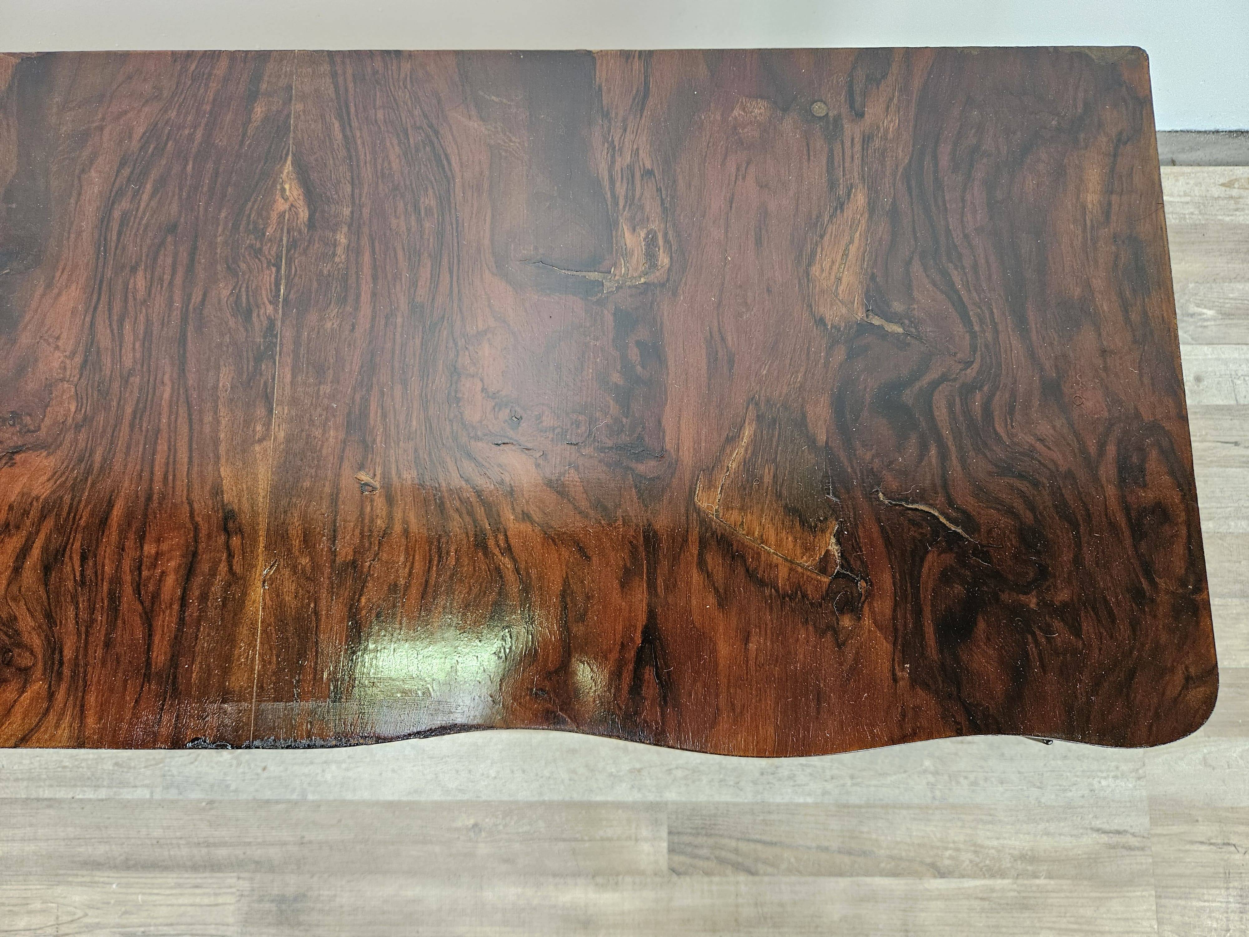 Art Decò console in mahogany burl