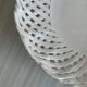 Large white twisted ceramic basket