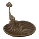 Brass shell wall soap dish, mid-20th century