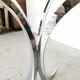 Table vintage verre et chrome 1970