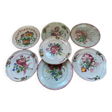 Assiettes fleurs anciennes