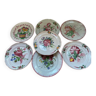 Antique flower plates
