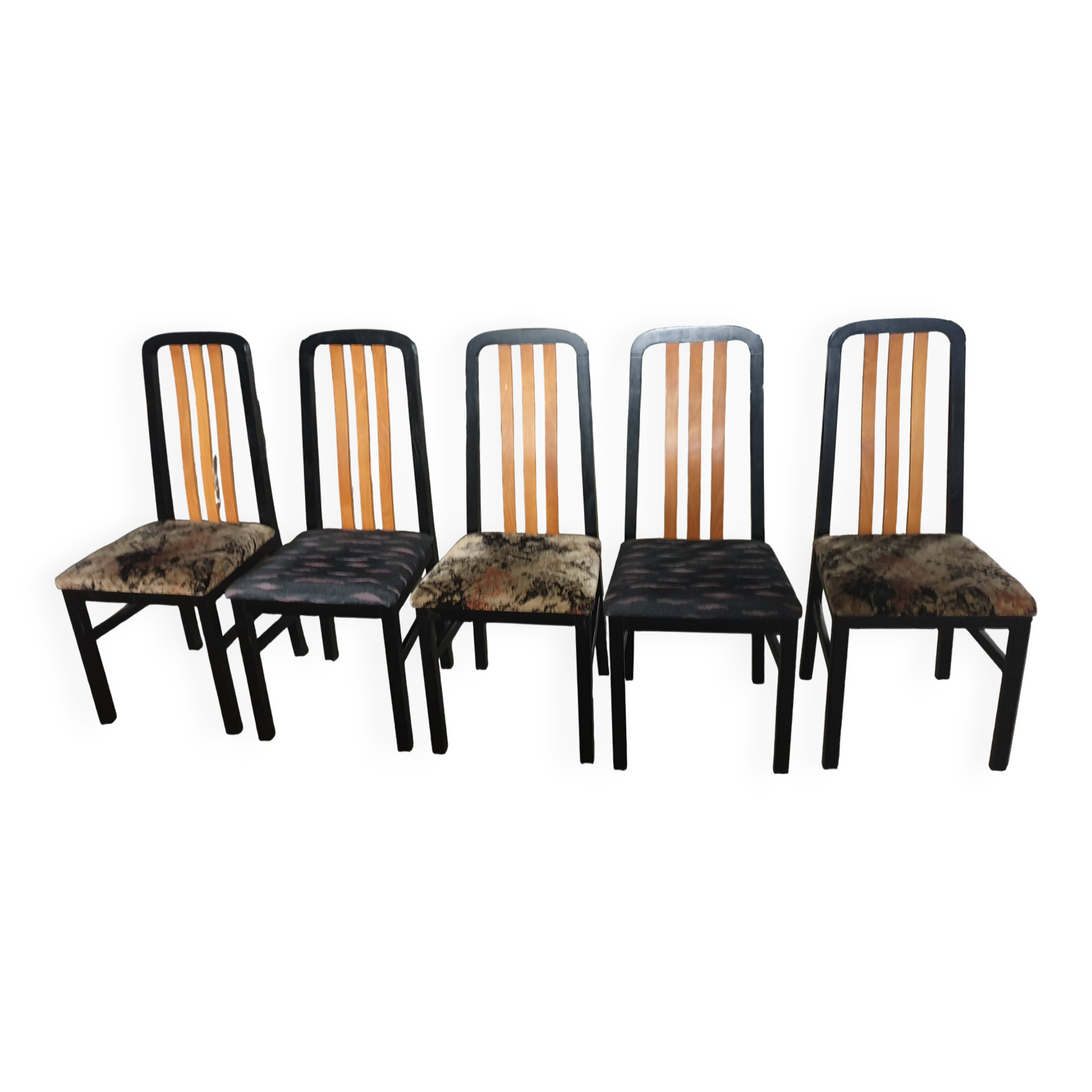 5 chairs design period 70/80