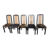 5 chaises  période 70/80