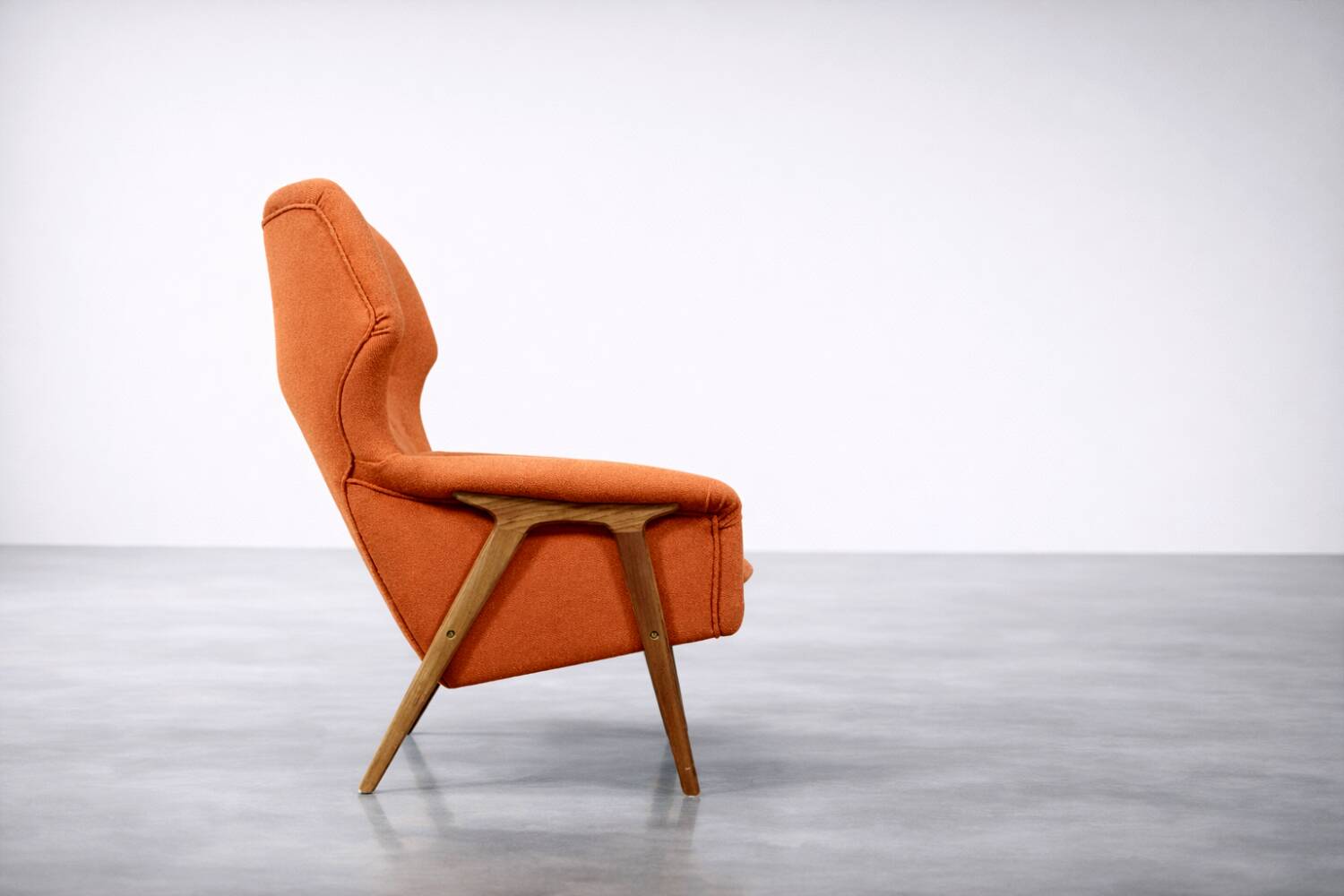 Vintage Mid-Century Elm Wing Master Chair by Thorbjörn Afdal for Bruksbo