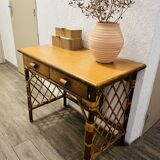 Vintage rattan desk