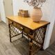 Bureau en rotin vintage