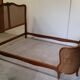 Wooden bed with canna bottom