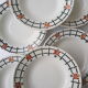 Set of 6 old St Amandinoise St Amand vintage soup plates