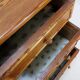 Faux Bamboo Dark Pine Chest of Drawers - 20th century
