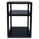 1970s Pierre Vandel Two Tiered Black Glass Side Lamp Table Hollywood Regenc