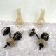 Matching pair of bronze wall sconces oil lamp style
