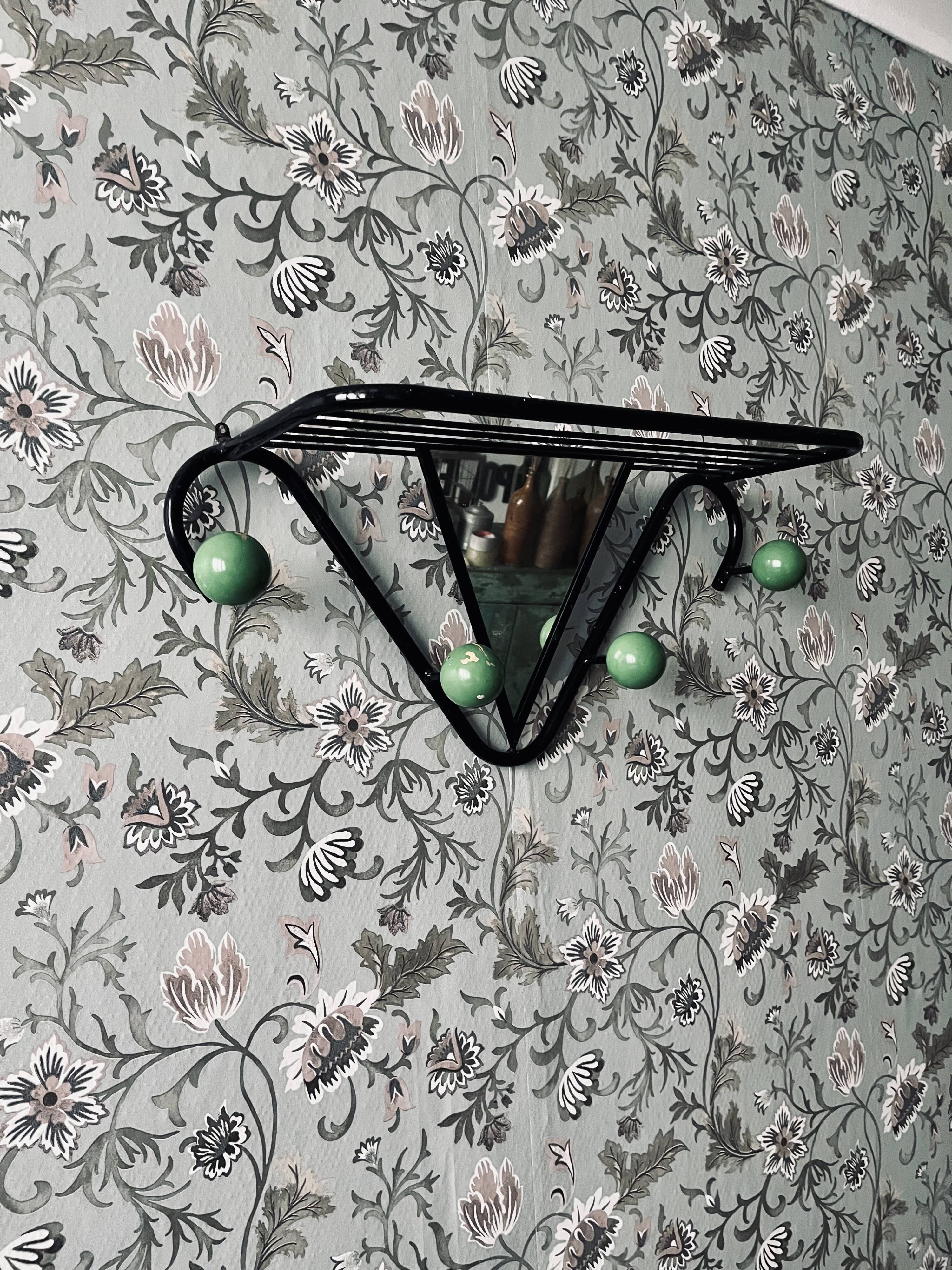 Portemanteaux métal avec miroir