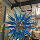 Large murano glass chandelier sputnik style 12 lights